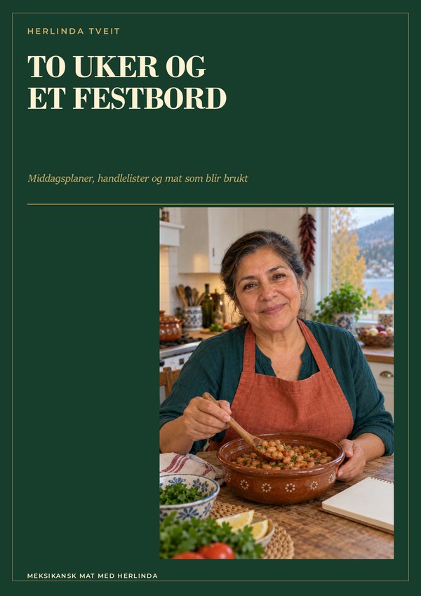 To uker og et festbord omslaget til miniboken